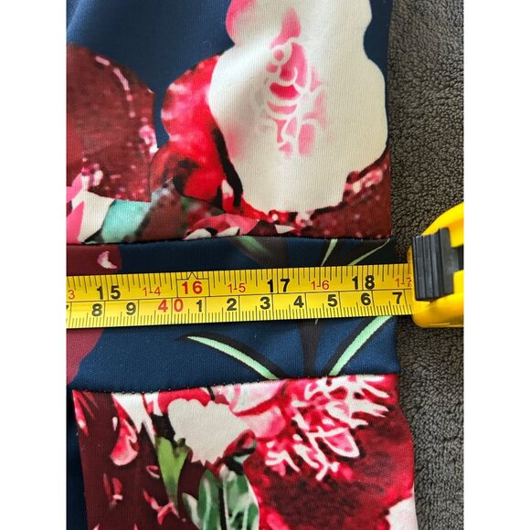 Sleeveless V-neck stretchy hi low floral dress Size 1X - Picture 8 of 11